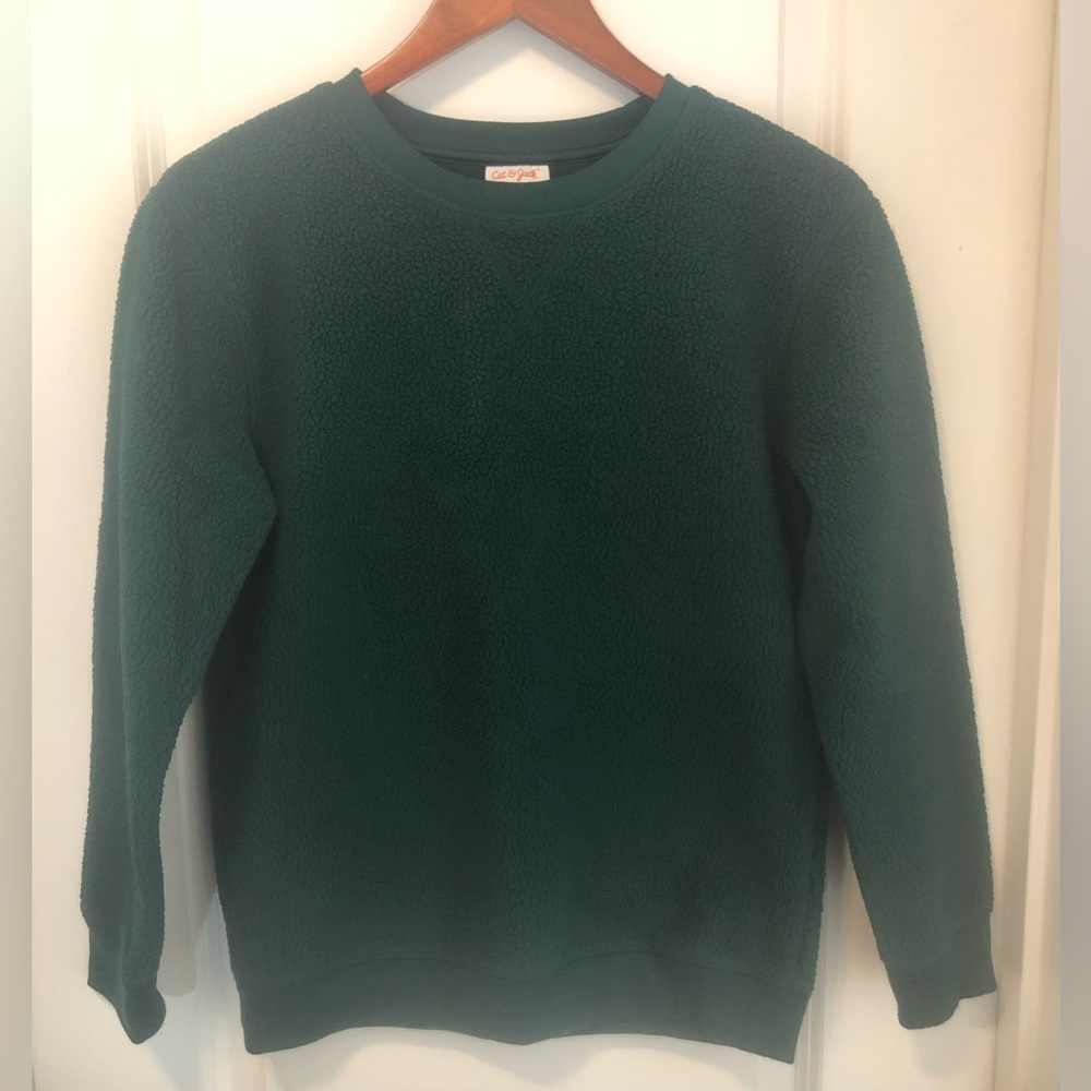 Cat & Jack Boys Crewneck Fleece Style Long Sleeve Sweatshirt EC Size L 12 / 14